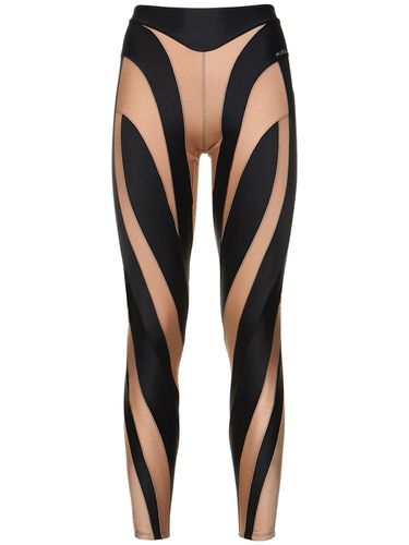 Jersey & Tulle Leggings - MUGLER - Modalova