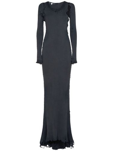 Distressed Cotton Maxi Dress - BALENCIAGA - Modalova