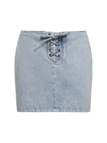 Denim Lace-up Mini Skirt - ROTATE - Modalova