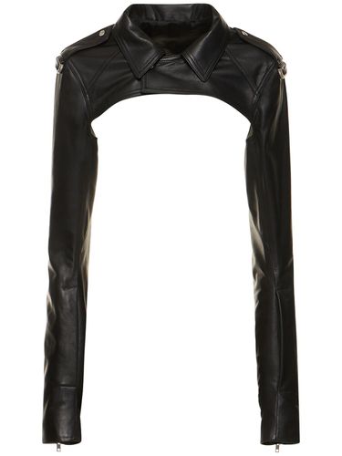 Cropped Leather Bolero Jacket - RICK OWENS - Modalova