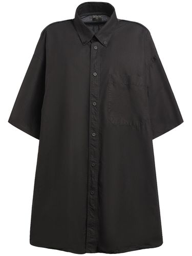 Hybrid Cotton Poplin Short Sleeve Shirt - BALENCIAGA - Modalova