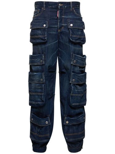 Low-rise Wide Denim Cargo Jeans - DSQUARED2 - Modalova