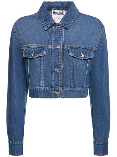 Jacke Aus Baumwolldenim - MOSCHINO - Modalova