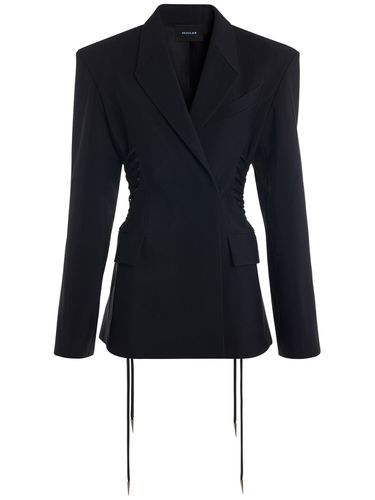 Fitted Waist Oversized Jacket W/ Laces - MUGLER - Modalova