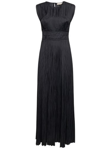 Delia Pleated Satin Long Gown - ULLA JOHNSON - Modalova