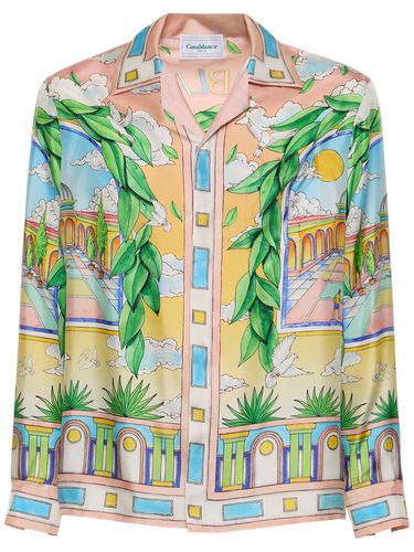 Cuban Collar Silk Shirt - CASABLANCA - Modalova