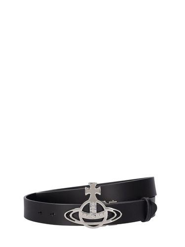 Cm Logo Leather Belt - VIVIENNE WESTWOOD - Modalova