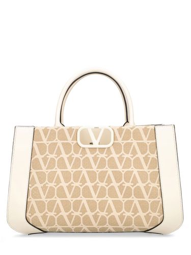 Medium V Logo Signature Canvas Tote Bag - VALENTINO GARAVANI - Modalova