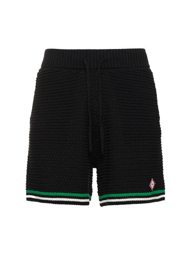 Knit Cotton Tennis Shorts - CASABLANCA - Modalova