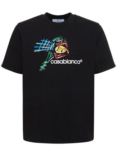 T-shirt Mit Siebdruck „croquis De Tennis“ - CASABLANCA - Modalova