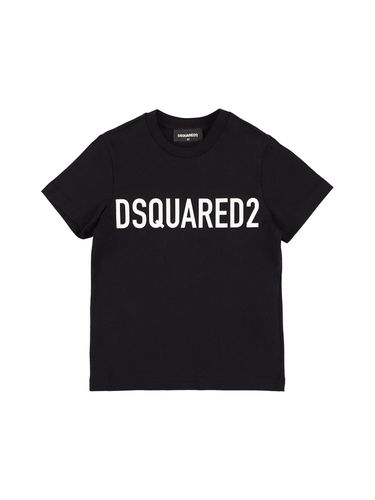 Camiseta De Jersey De Algodón Con Logo - DSQUARED2 - Modalova