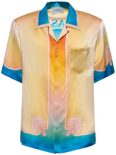 Cuban Collar Silk Short Sleeve Shirt - CASABLANCA - Modalova