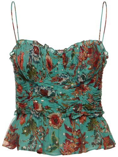 Amabel Printed Silk Top - ULLA JOHNSON - Modalova