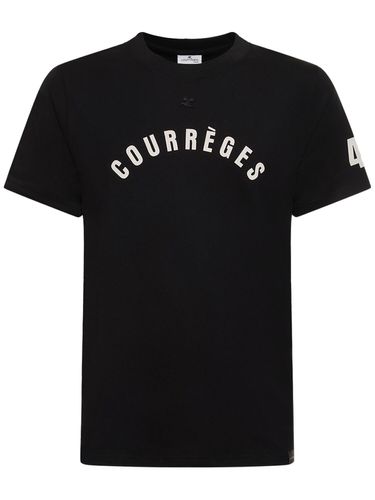 Logo Print Cotton T-shirt - COURREGES - Modalova