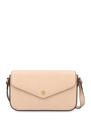 Super Mini Gg Leather Shoulder Bag - GUCCI - Modalova