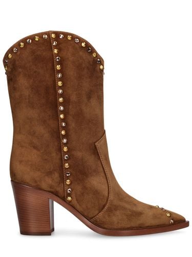 Mm Suede Cowboy Boots - GIANVITO ROSSI - Modalova