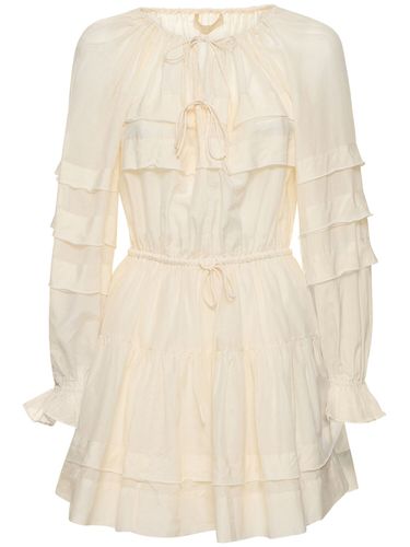 Polly Cotton & Silk Mini Dress - ULLA JOHNSON - Modalova