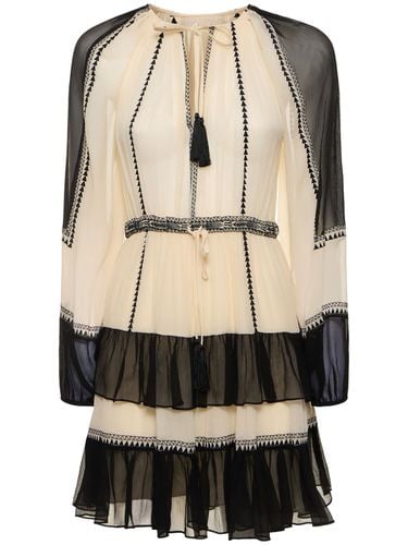 Loreli Embroidered Chiffon Mini Dress - ULLA JOHNSON - Modalova