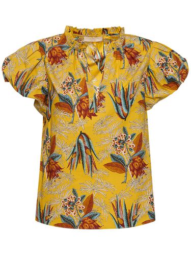 Klara Printed Cotton Top - ULLA JOHNSON - Modalova