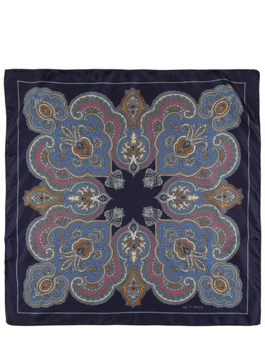 Printed Silk Pocket Square - ETRO - Modalova