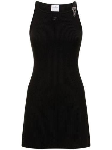 Rib Knit Viscose Mini Dress - COURREGES - Modalova