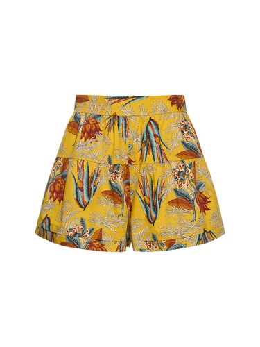 Elsie Printed Cotton Shorts - ULLA JOHNSON - Modalova