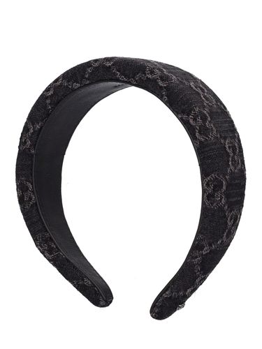 Gg Denim Hairband - GUCCI - Modalova