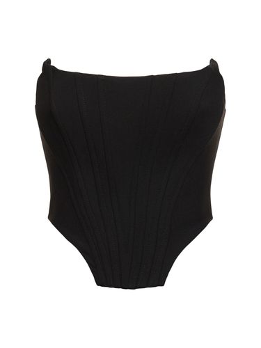 Stretch Wool Bustier Top - GIUSEPPE DI MORABITO - Modalova