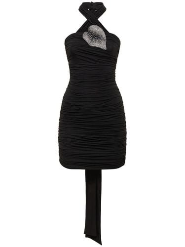 Embellished Satin Mini Dress - GIUSEPPE DI MORABITO - Modalova