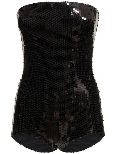 Sequined Strapless Short Jumpsuit - MÔNOT - Modalova