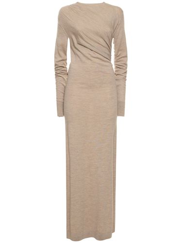 Alice Draped Wool Knit Long Dress - TOVE - Modalova