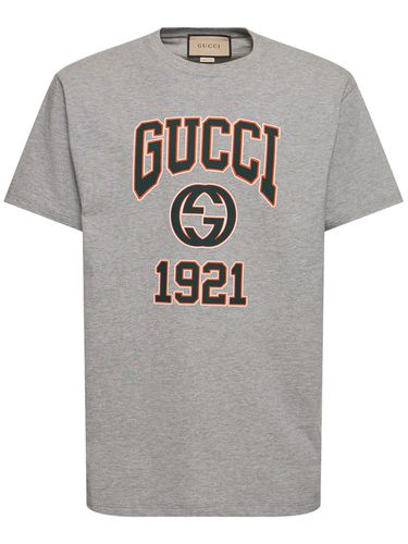 Gg Cotton Jersey T-shirt - GUCCI - Modalova