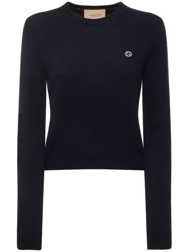 Wool Blend Crewneck Jumper - GUCCI - Modalova