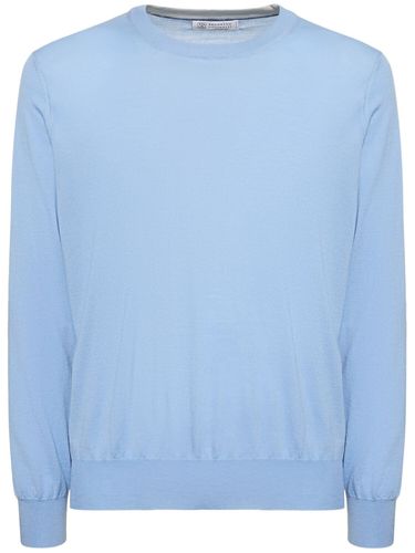 Wool & Cashmere Crewneck Sweater - BRUNELLO CUCINELLI - Modalova