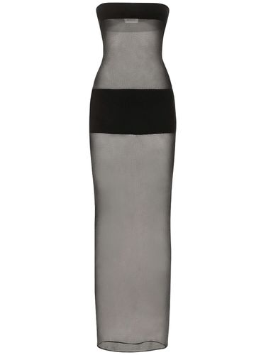 Strapless Viscose Mesh Dress W/ Bands - MÔNOT - Modalova