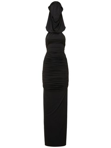 Stretch Jersey Ruched Long Dress - GIUSEPPE DI MORABITO - Modalova