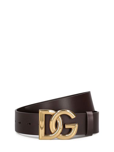 Cm Logo Leather Belt - DOLCE & GABBANA - Modalova