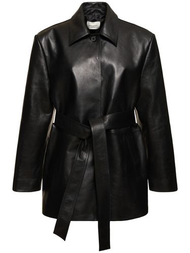 Leather Belted Jacket - MAGDA BUTRYM - Modalova