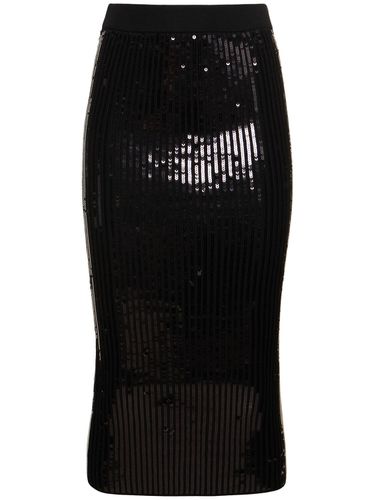 Sequined High Rise Midi Skirt - ALEXANDRE VAUTHIER - Modalova