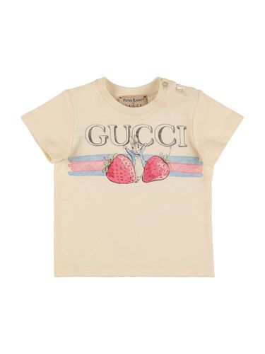 Camiseta De Algodón Jersey - GUCCI - Modalova