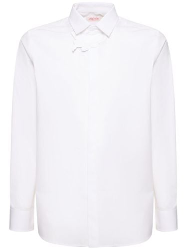 Cotton Shirt W/ Flower - VALENTINO - Modalova