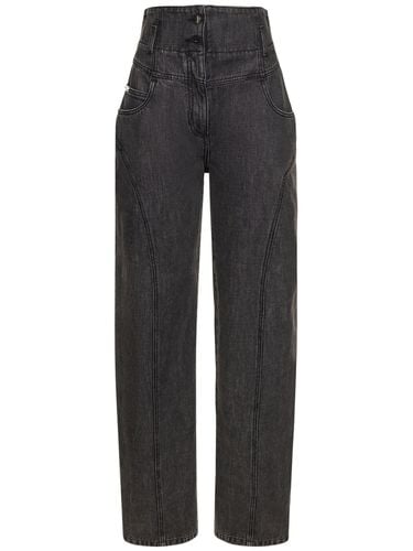 High Waist Denim Straight Jeans - ALBERTA FERRETTI - Modalova