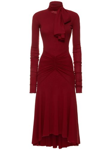 Stretch Tulle Flared Midi Dress - PHILOSOPHY DI LORENZO SERAFINI - Modalova