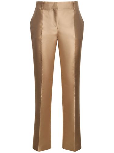 Tailored Satin Straight Pants - ALBERTA FERRETTI - Modalova