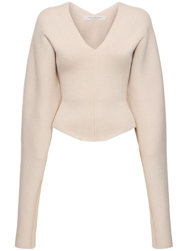 Wool Blend V-neck Sweater - PHILOSOPHY DI LORENZO SERAFINI - Modalova