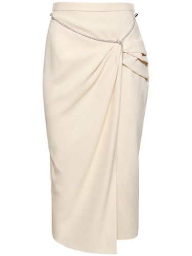 Soft Cady Midi Skirt W/ Knot - ZUHAIR MURAD - Modalova