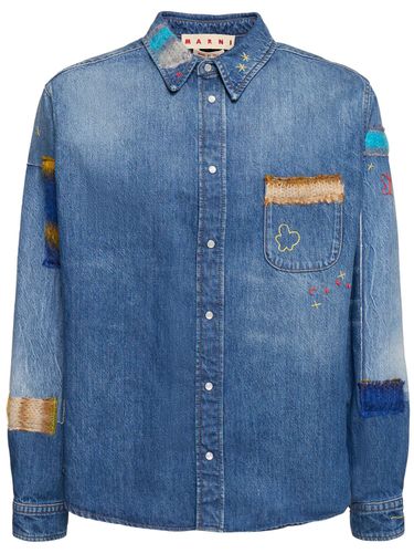 Cotton Denim Shirt W/mohair - MARNI - Modalova