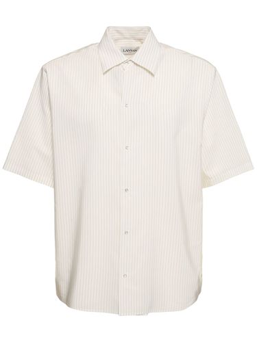 Striped Silk & Cotton Shirt - LANVIN - Modalova