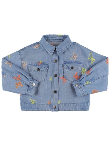 Chaqueta De Denim De Algodón Con Bordados - THE NEW SOCIETY - Modalova