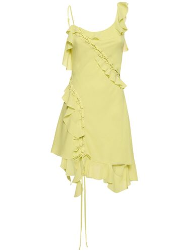 Ruffled Satin Mini Dress - ACNE STUDIOS - Modalova